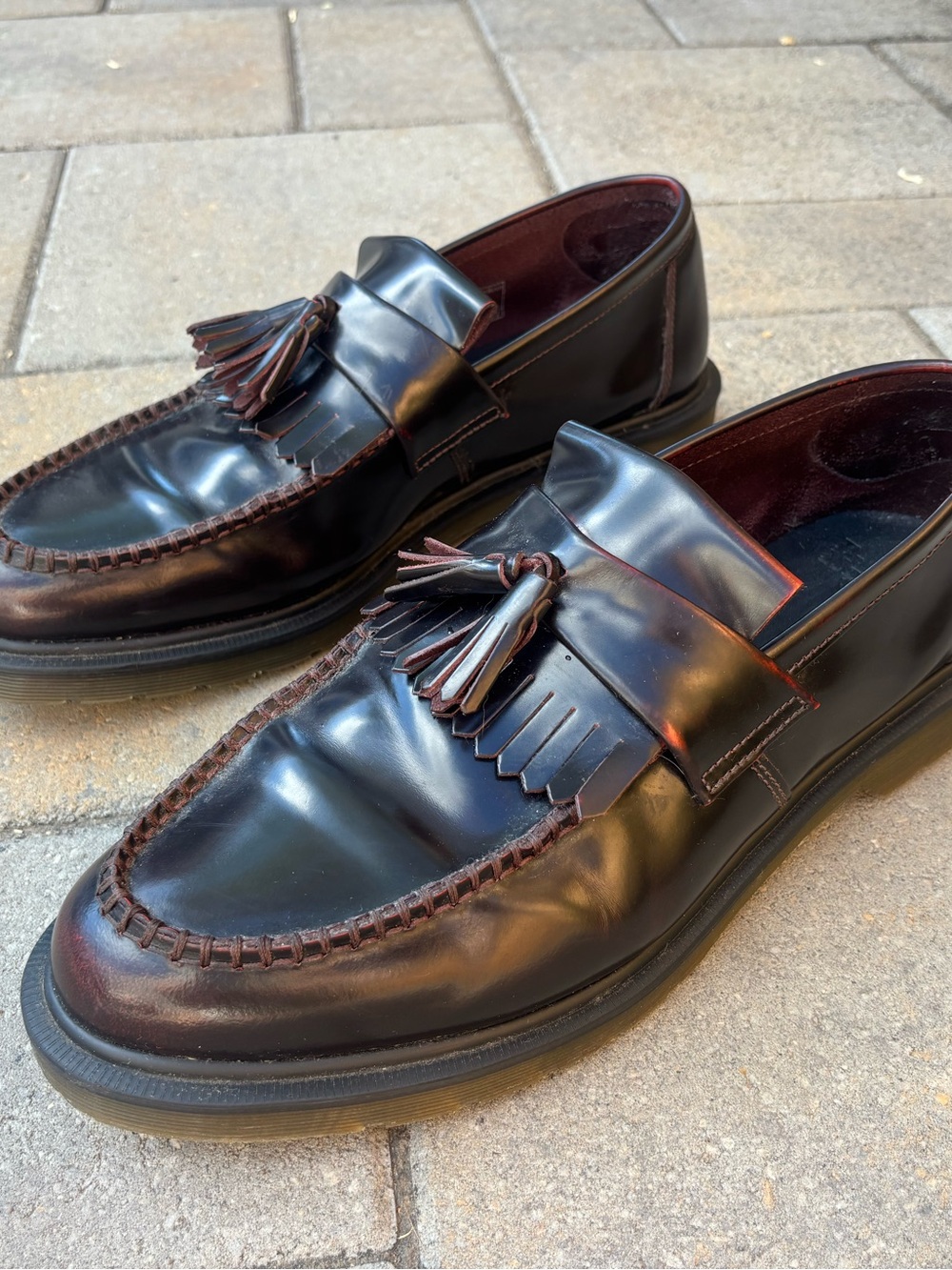Dr. Martens Adrian Arcadia Burgundy Tassel Loafers